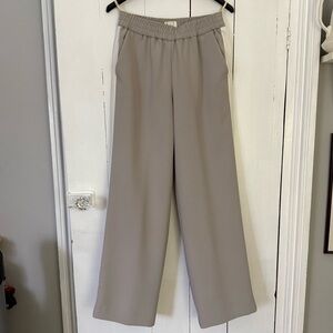 Wilfred grey wide leg crepette pants, full length, size XS